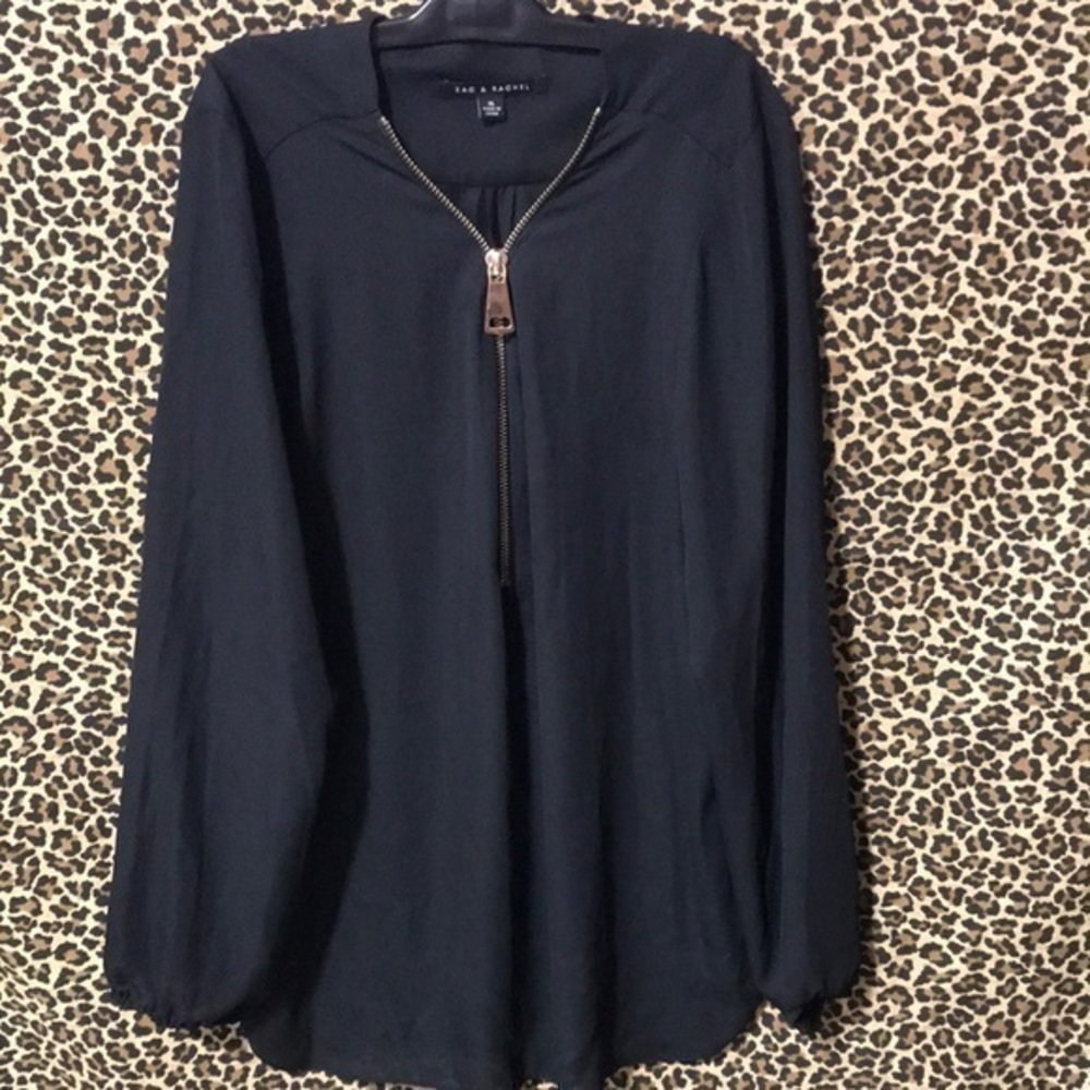 Zac & Rachel size xl black‎ long sleeve top S103